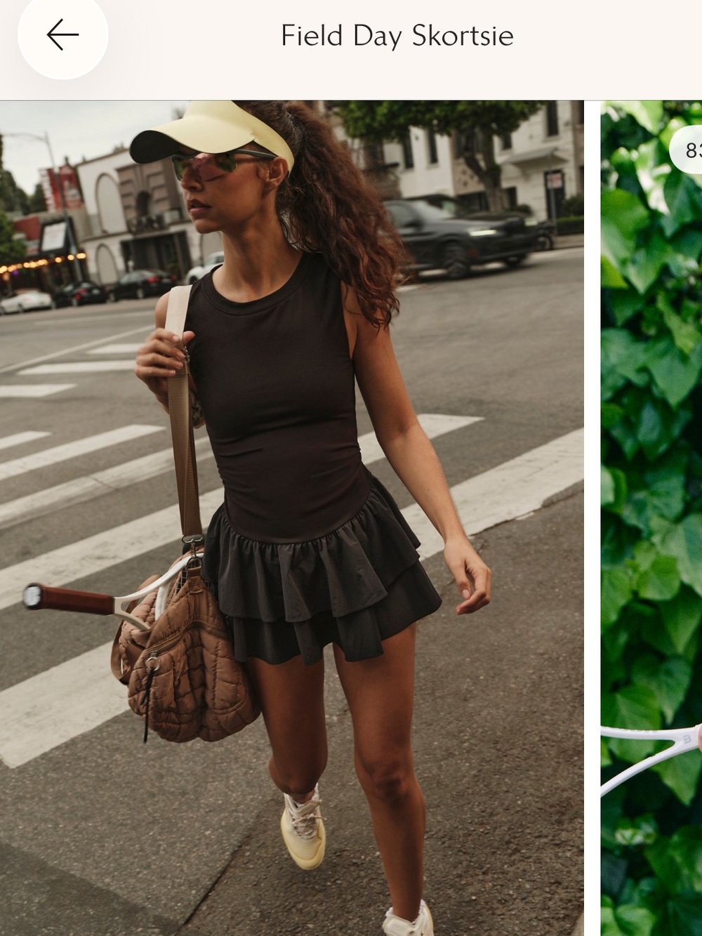 Black Tiered Ruffle Tennis Dress field day skortsie